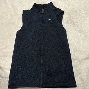 Crown & Ivy kids navy blue vest- medium 10/12 soft and warm
